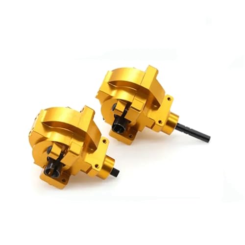 1 Paar Aluminiumlegierung vorne oder hinten Getriebe Box Komplette Drive & Diff.Getriebe 02030 03015 02024 02051 102075 1/10 for HSP 94123 94107(Gold) von YXIUEYINGE