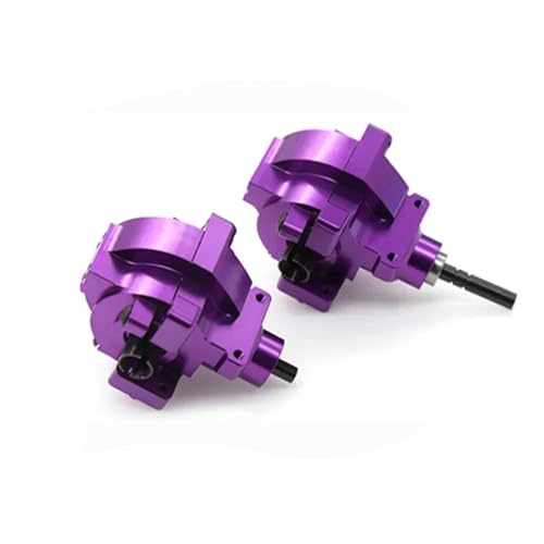 1 Paar Aluminiumlegierung vorne oder hinten Getriebe Box Komplette Drive & Diff.Getriebe 02030 03015 02024 02051 102075 1/10 for HSP 94123 94107(Purple) von YXIUEYINGE