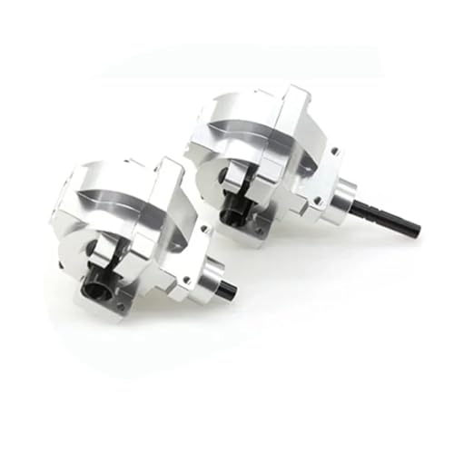 1 Paar Aluminiumlegierung vorne oder hinten Getriebe Box Komplette Drive & Diff.Getriebe 02030 03015 02024 02051 102075 1/10 for HSP 94123 94107(Silver) von YXIUEYINGE