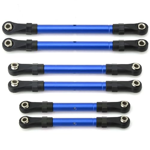 1 Satz Metall-Spannschlösser Zugstange Verbindungsstange Lenkstange Set for Trax-xas for Slash for Hoss for Stampede 4x4 1/10 RC Auto Upgrade Teile(Blauw) von YXIUEYINGE