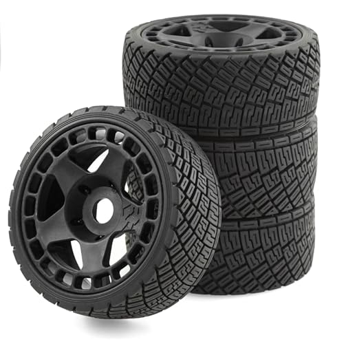100 mm 1/7 1/8 RC Rally Off-Road Buggy Reifen Rad 17 mm Hex for ARR-MA for Trax-xas for Kyosho for HPI WR8 for HSP RC Auto(Zwart) von YXIUEYINGE