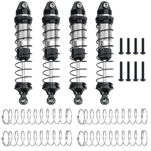 1Set Aluminium Legierung Öl Stoßdämpfer 1/18 for Losi Mini for LMT 4X4 Monster Truck Upgrade Teile(Silver) von YXIUEYINGE