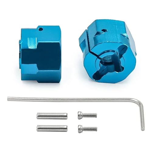 2 Stück Metall 12mm Radsechskant-Nabenadapter 54610 for Tam-iya WR/GF/G6 Serie WR02 GF01 G601 RC Auto Upgrade Teile Zubehör von YXIUEYINGE