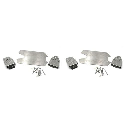 2X Edelstahl Chassis Rüstung Vorne Hinten Protector Skid Platte for 1/10 for ARR-ma for VORTEKS for Big Rock RC Auto Upgrade Teil 2X Edelstahl Chassis Rüstung Vorne Hinten Protector Skid Platte for 1/10 for ARR-ma for VORTEKS for Big Rock RC Auto Upgrade Teil von YXIUEYINGE