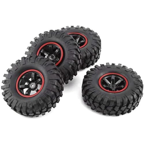 4 STÜCKE 1/10 1,9 Zoll Off Road Climb Rock Crawler Autoreifen Superweiche 96 MM Gummireifen Felge Hex 12 MM for Tam-iya CC01 D90 701A(B) von YXIUEYINGE