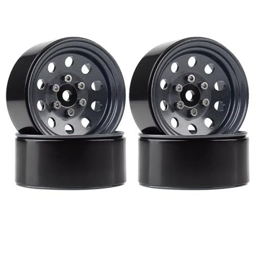 4 STÜCKE Metall 1,9 "Beadlock-Felgen 3 Stil for 1:10 RC Crawler Auto for Axial SCX10 90046 TRX4 for Redcat for GEN8(Light Grey) von YXIUEYINGE