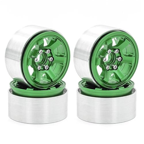 4 STÜCKE Metall 1,9 Beadlock-Felgennabe for 1/10 for Trax-xas for Hsp for Tam-iya for Axial SCX10 D90 for HPI RC Auto-Ersatzteil(Green) von YXIUEYINGE