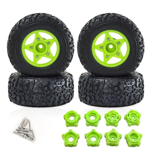 4 Stück 109 mm 1/8 1/10 Short Course Truck-Reifen mit 12 mm 14 mm 17 mm Radsechskant for Short Course Truck-Reifen(Green) von YXIUEYINGE