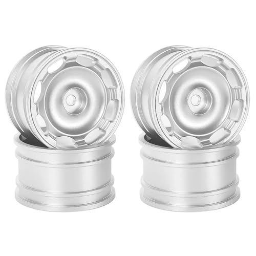 4 Stück Metallfelgen-Radnaben 42 mm for Tam-iya M03 M04 M05 M06 M07 M08 MB-01 XM-01 MF01-X 1/10 RC-Auto-Upgrade-Teile(Silver A) von YXIUEYINGE