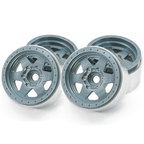 4 Stücke 1,9 Zoll -8mm Offset Metall Beadlock-Felgen for 1/10 RC Crawler for Axial SCX10 II III TRX4 D90 90046 AXI03007(Burgundy) von YXIUEYINGE