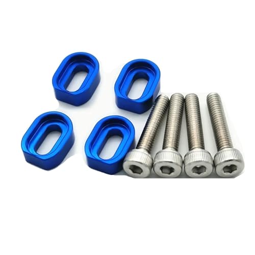 4 stücke Aluminium Distanzscheiben Mit Edelstahl Schrauben for Trax-xas 1/5 X-Maxx XMAXX(Blauw) von YXIUEYINGE