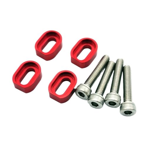 4 stücke Aluminium Distanzscheiben Mit Edelstahl Schrauben for Trax-xas 1/5 X-Maxx XMAXX(Rood) von YXIUEYINGE