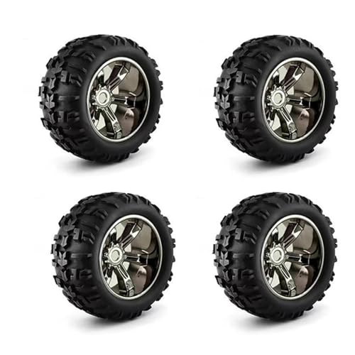 4Pcs 150MM 1/10 RC Buggy Reifen LKW Reifen Rad Reifen 17Mm Hex for ARR-MA for TRXS RC Auto(Titanium) von YXIUEYINGE