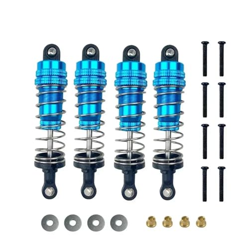 4Pcs Metall Stoßdämpfer Dämpfer for MN86K MN86KS MN86 1/12 RC Auto Upgrade Spielzeug Zubehör(Blauw) von YXIUEYINGE