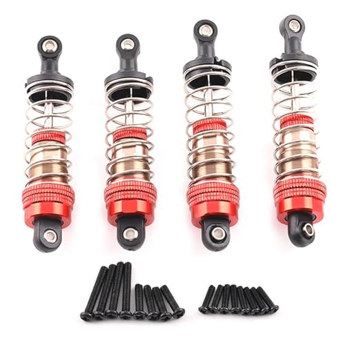 75mm Fernbedienung Auto Verbesserte Hydraulische Stoßdämpfer for Wltoys144001,124016,124017,124018,124019(Sliver Red) von YXIUEYINGE