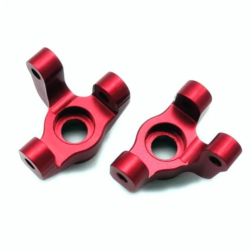 Aluminium-Vorderachsträgernabe for L-osi 1/18 for Mini-T 2.0 for Mini-B LOS214006(Rood) von YXIUEYINGE