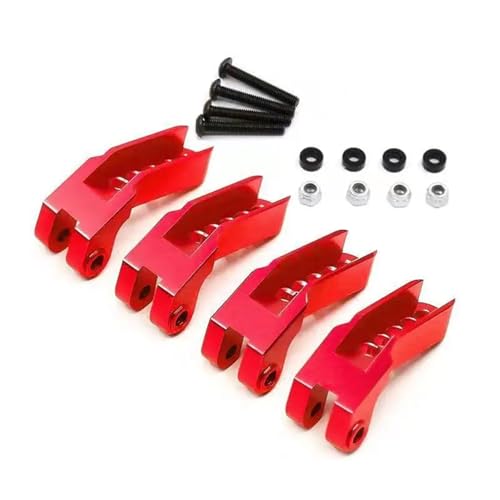 Aluminiumlegierung vorne und hinten verstellbare hydraulische Halterung Aufhängungshalterung for 1/10 RC-Kletterauto for Trxs TRX-4(Rood) von YXIUEYINGE