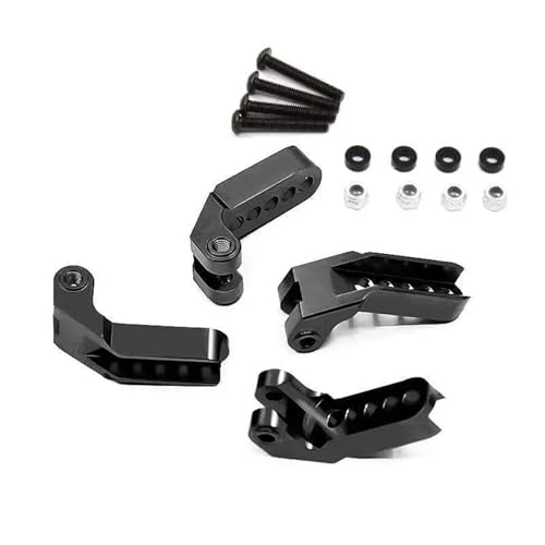 Aluminiumlegierung vorne und hinten verstellbare hydraulische Halterung Aufhängungshalterung for 1/10 RC-Kletterauto for Trxs TRX-4(Zwart) von YXIUEYINGE