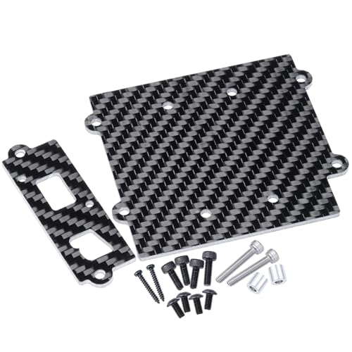 Carbon Fiber ESC Montage Platte for 1/6 RC Auto for XRT 8S MAX6 4WD Monster Truck ESC Tablett Upgrade Teile von YXIUEYINGE