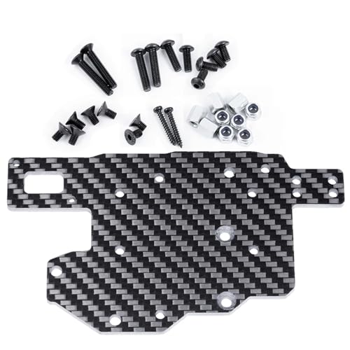 Carbon Fiber ESC Montage Platte for 1/8 for Kraton 6S V4 V5 BLX for Typhon 6S TLR RC LKW Buggy MAX 8 G2 Upgrade Teile von YXIUEYINGE