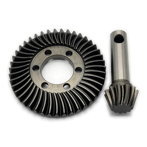 Differentialring und Ritzel aus Hartchromstahl vorne oder hinten, Spiralschnitt, 43/12T for Axial 1/6 SCX6 AXI252007 von YXIUEYINGE