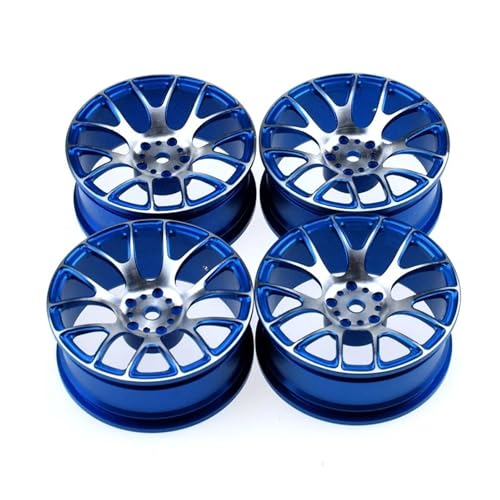 Ersatz-Felgennabe aus Aluminiumlegierung, verbesserte Reparaturteile 1:10 for Tam-iya Tt-01 Tt-02 Xv-01 for Hsp for Hpi RC-Autorad(Blauw) von YXIUEYINGE