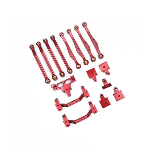 Geeignet for WPL c74-1 RC-Autoteile, verbesserte Metallaufhängung, Ruderbasis, RC-Autozubehör(Rood) von YXIUEYINGE