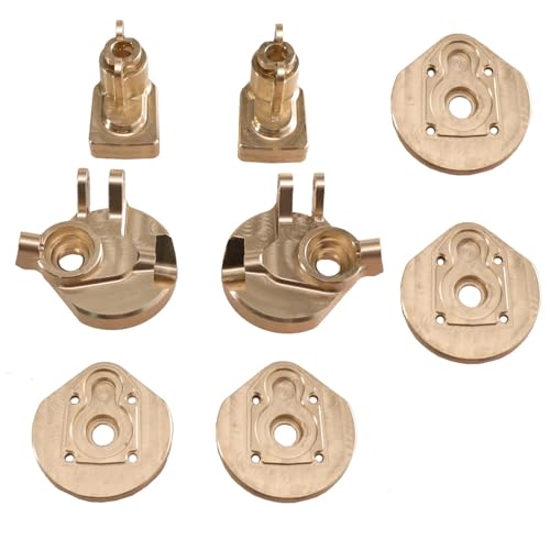 Messing Vorderachse Lenkung Tasse Und Hinten Brücke Tasse Getriebe Abdeckung Geeignet for MJX for Hyper GO 1/12 H12Y H12Y + RC Auto Zubehör von YXIUEYINGE