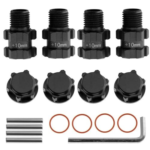 Metall 14mm bis 17mm Rad Hex Adapter for 1/10 for ARR-MA 3S for SENTON for VORTEKS for Typhon for Big Rock RC Auto Upgrade Teile(Zwart) von YXIUEYINGE