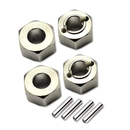 Metall 5mm Dicke Rad Hex Adapter Adapter LOS212011 for L-OSI 1/18 Mini-T 2,0 2WD for Stadium Truck LOS01019 LOS1056 LOS01015(Silver) von YXIUEYINGE