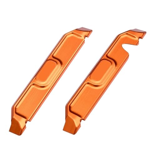 Metall 7075 Legierung Chassis Nerf Bars Seite Skid Pedal Fußplatte 10723 for TRAX-XAS Mini Maxx Monster Truck 107154-1 RC Autos(Orange) von YXIUEYINGE