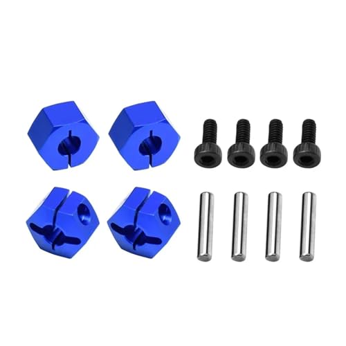 Metall 7075 Legierung Vorne Hinten 12mm Hex Rad Naben 3654 for TRAX-XAS Mini Maxx 107154-1 MINI for XRT 108076-1 Monster Truck RC Auto(Blauw) von YXIUEYINGE