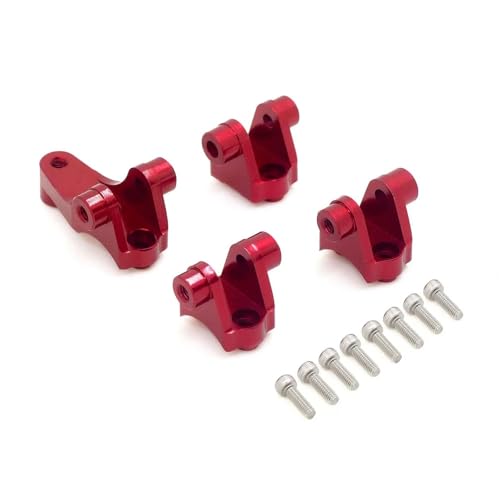 Metall Achse Mount Set Suspension Links Stehen for RC Crawler Auto TRX-4 8227 Upgrade Teile(Rood) von YXIUEYINGE