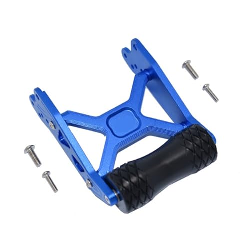 Metall Einstellbare Winkel Hinten Flügel Montieren Wheelie Bar LOS241052 for L-OSI 1/8 for LMT 4WD Starrachse Monster Truck Upgrade Teile(Blauw) von YXIUEYINGE