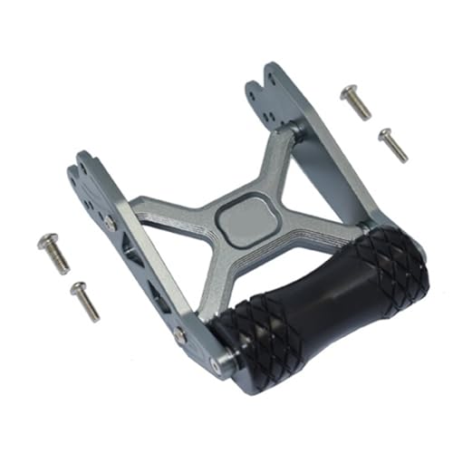 Metall Einstellbare Winkel Hinten Flügel Montieren Wheelie Bar LOS241052 for L-OSI 1/8 for LMT 4WD Starrachse Monster Truck Upgrade Teile(Light Grey) von YXIUEYINGE
