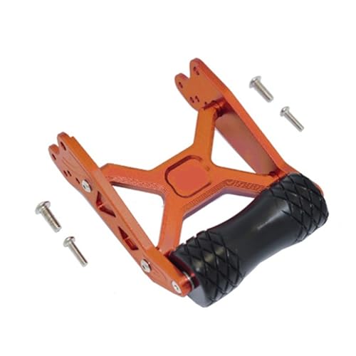 Metall Einstellbare Winkel Hinten Flügel Montieren Wheelie Bar LOS241052 for L-OSI 1/8 for LMT 4WD Starrachse Monster Truck Upgrade Teile(Orange) von YXIUEYINGE
