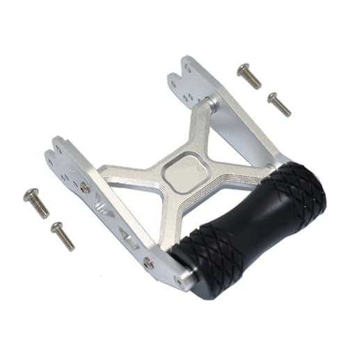Metall Einstellbare Winkel Hinten Flügel Montieren Wheelie Bar LOS241052 for L-OSI 1/8 for LMT 4WD Starrachse Monster Truck Upgrade Teile(Silver) von YXIUEYINGE