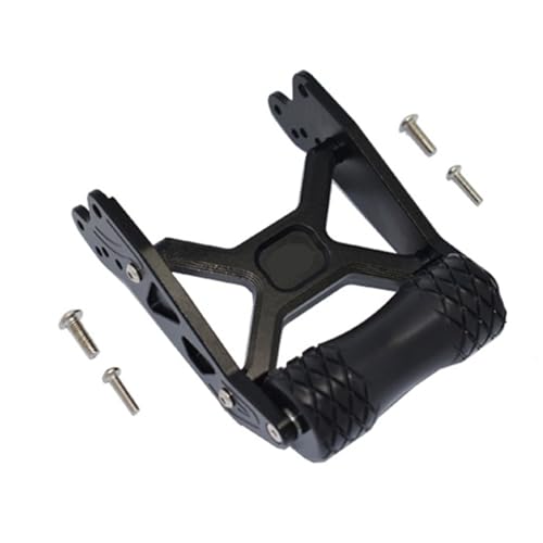 Metall Einstellbare Winkel Hinten Flügel Montieren Wheelie Bar LOS241052 for L-OSI 1/8 for LMT 4WD Starrachse Monster Truck Upgrade Teile(Zwart) von YXIUEYINGE