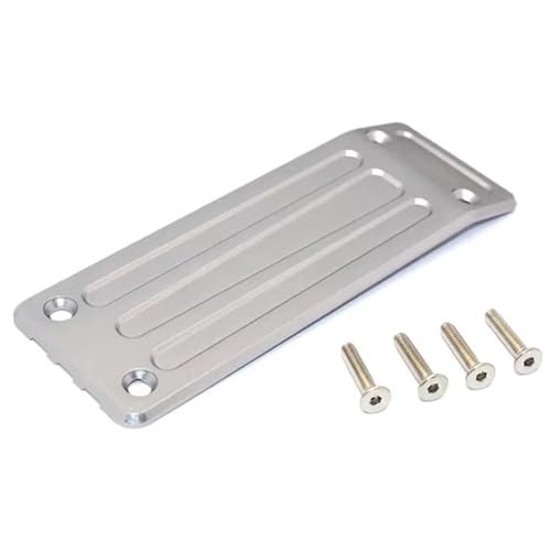 Metall Front Bottom Schutz Slide Platte Front Chassis Rüstung for TRAX-XAS 1/5 X-Maxx 8S 77086-4 77076-4 RC Auto Monster Truck(Light Grey) von YXIUEYINGE