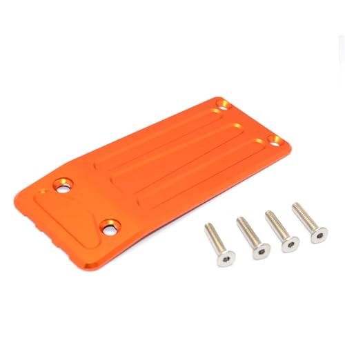 Metall Front Bottom Schutz Slide Platte Front Chassis Rüstung for TRAX-XAS 1/5 X-Maxx 8S 77086-4 77076-4 RC Auto Monster Truck(Orange) von YXIUEYINGE