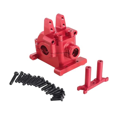 Metall Front Getriebe Gehäuse Differential Fall for MJX for Hyper Go 14211 14209 14210 14301 14302 14303 1/14 RC Auto Upgrade Teile(Rood) von YXIUEYINGE