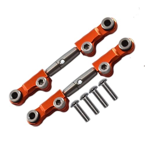 Metall Front Upper Arm Spurstange Link LOS214013 for L-OSI 1/18 Mini-T 2,0 2WD for Stadium Truck LOS01019 LOS1056 LOS01015(Orange) von YXIUEYINGE