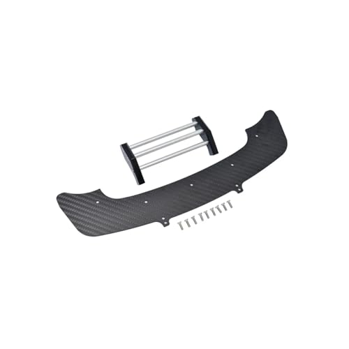 Metall-Frontstoßstange Carbon Fiber Front Chassis Splitter ARA320520 for ARR-MA 1/7 for Infraction 6S ARA109001 Upgrade Zubehör(Black Silver) von YXIUEYINGE