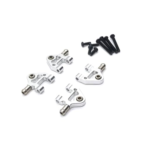 Metall Unteren Schaukel Arm Upgrade Suspension Arme for WLtoys 1/28 284131 K969 K979 K989 K999 P929 P939 RC Auto Teile(Silver) von YXIUEYINGE
