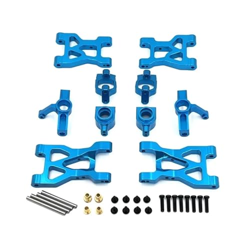 Metall-Upgrade, vordere und hintere Schwingarme, Zugstange, Lenkbecher, C-Sitz, Set, for WLtoys 1/10 104072 RC-Autoteile(Blauw) von YXIUEYINGE