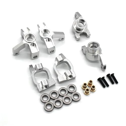 Metall-Upgrade-Armaturen C-Sitz Lenkbecher Hinterradsitz 3-teiliges RC-Set for Relalo AM-X12 AM-D12 14015 14005E Teile(Silver) von YXIUEYINGE