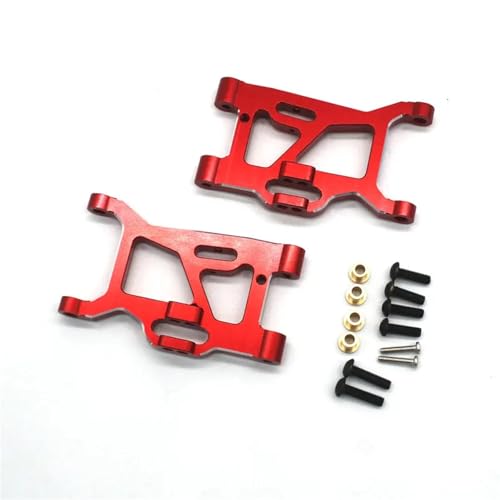 Metall Vordere Und Hintere Saum Arme 1/14 for ZD Racing MT16 BX12 X12S MT14R PT14R Fernbedienung Auto Teile(Red 2PCS) von YXIUEYINGE