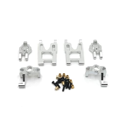 Metall-Vorderschwinge Upgrade C-Sitz Lenkbecher for WLtoys 1/12 12427 12423 12428A 12428B 12428C FY01 FY02 FY03 RC Autoteile(Silver) von YXIUEYINGE