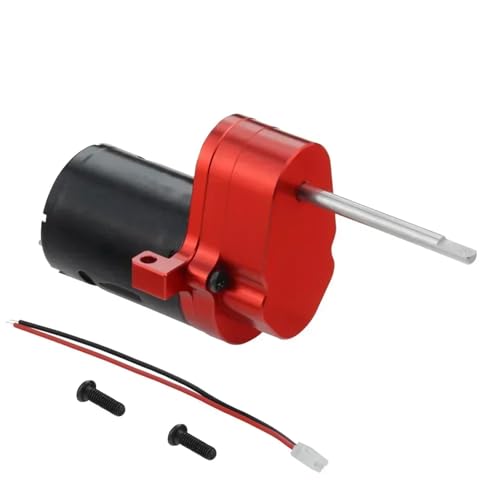 Metallgetriebe mit 370-Bürstenmotor for WPL D12 1/10 Geländewagen RC Truck Upgrade-Teile(Rood) von YXIUEYINGE