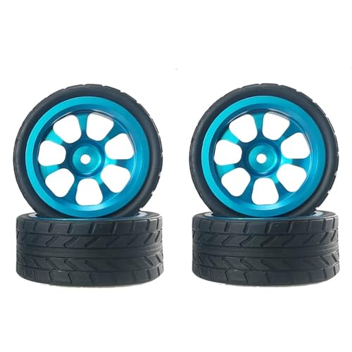 Metallradreifen Rallyeräder for MJX 14302 14301 03 for WLtoys A949 A959 A969 A979 K929 144010 144001 02 124016 17 18 19(Blauw) von YXIUEYINGE